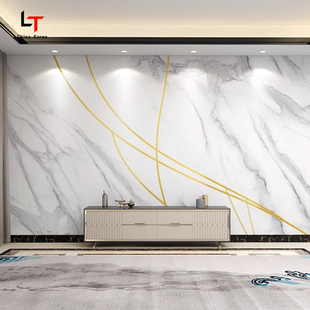 1220×2440mm PVC 탄소 수정같은 패널 UV 코팅을 가진 실내 옥외를 위한 방수 내화성이 있는 장식적인 벽 클래딩