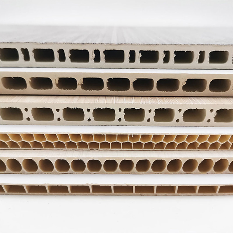 호텔 사용을 위한 실내 천장을 위한 텔레비젼 배경 단단한 포장 벽면을 위한 현대 통합 대나무 나무 섬유 PVC 벽 패널