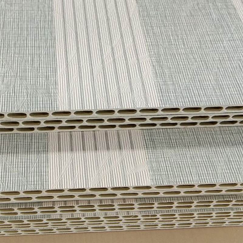 호텔 사용을 위한 실내 천장을 위한 텔레비젼 배경 단단한 포장 벽면을 위한 현대 통합 대나무 나무 섬유 PVC 벽 패널