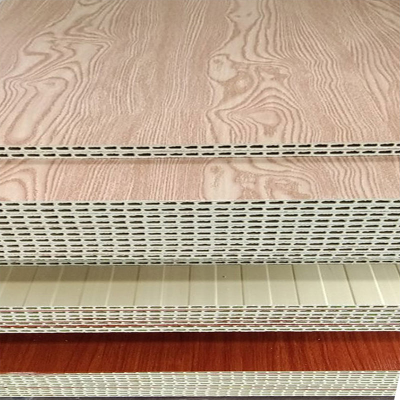 호텔 사용을 위한 실내 천장을 위한 텔레비젼 배경 단단한 포장 벽면을 위한 현대 통합 대나무 나무 섬유 PVC 벽 패널