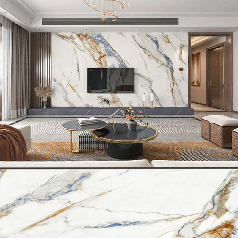 1220mm×2440mm SPC 벽 패널 욕실 벽 보드 방수 및 방연제 친환경 인테리어 UV 장식 패널