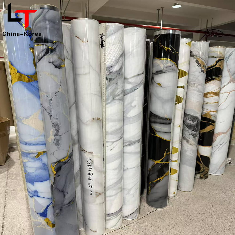 3D 5D 인쇄 적층 열전달 필름 PVC 가구 장식 필름 도어 벽 패널 WPC UV 보드 용 진공 프레스 포일