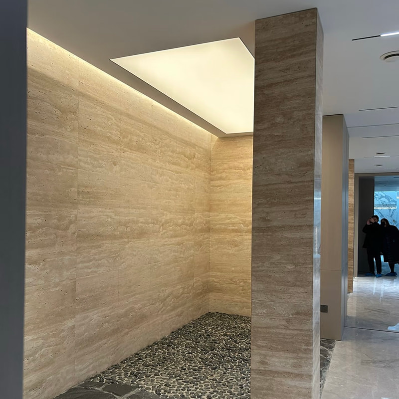내화성이 있는 도와 베니어 가짜 실내 구부릴 수 있는 연약한 벽 클래딩 석회화 인공적인 가동 가능한 연약한 돌 벽면