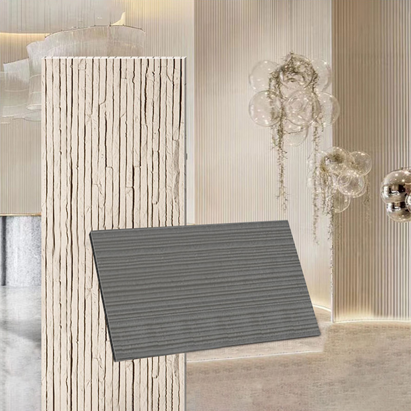 현대 디자인 내화성이 있는 경량 벽 패널 신소재 부드러운 돌 클래딩 유연한 MCM 타일 선형 돌 벽 취재