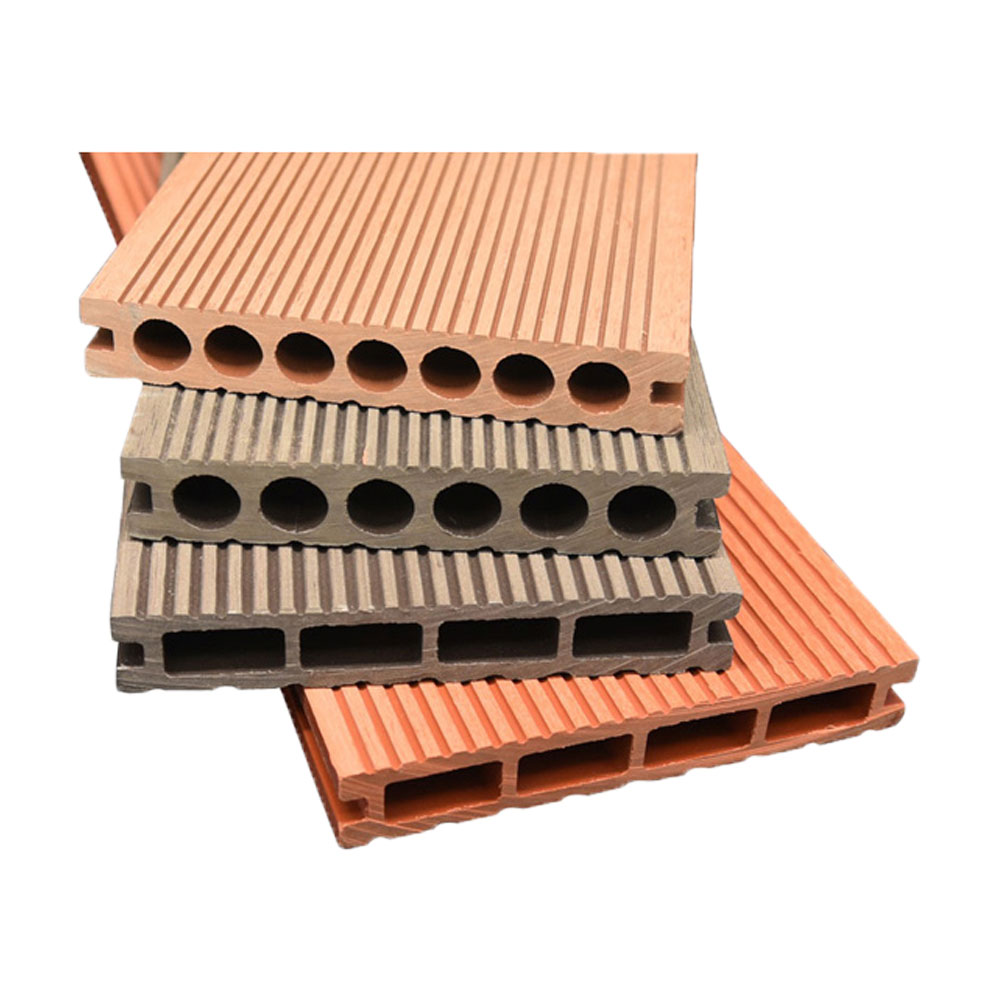 연동 Wpc 야외 갑판 3D 엠보싱 나뭇결 복합 갑판 보드 나무 플라스틱 질감 바닥재